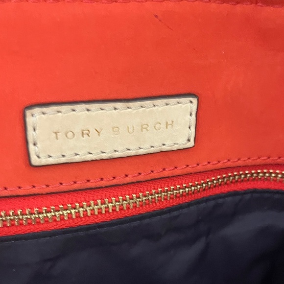 Tory Burch Black and Orange Patterned Backpack - Picture 4 of 7